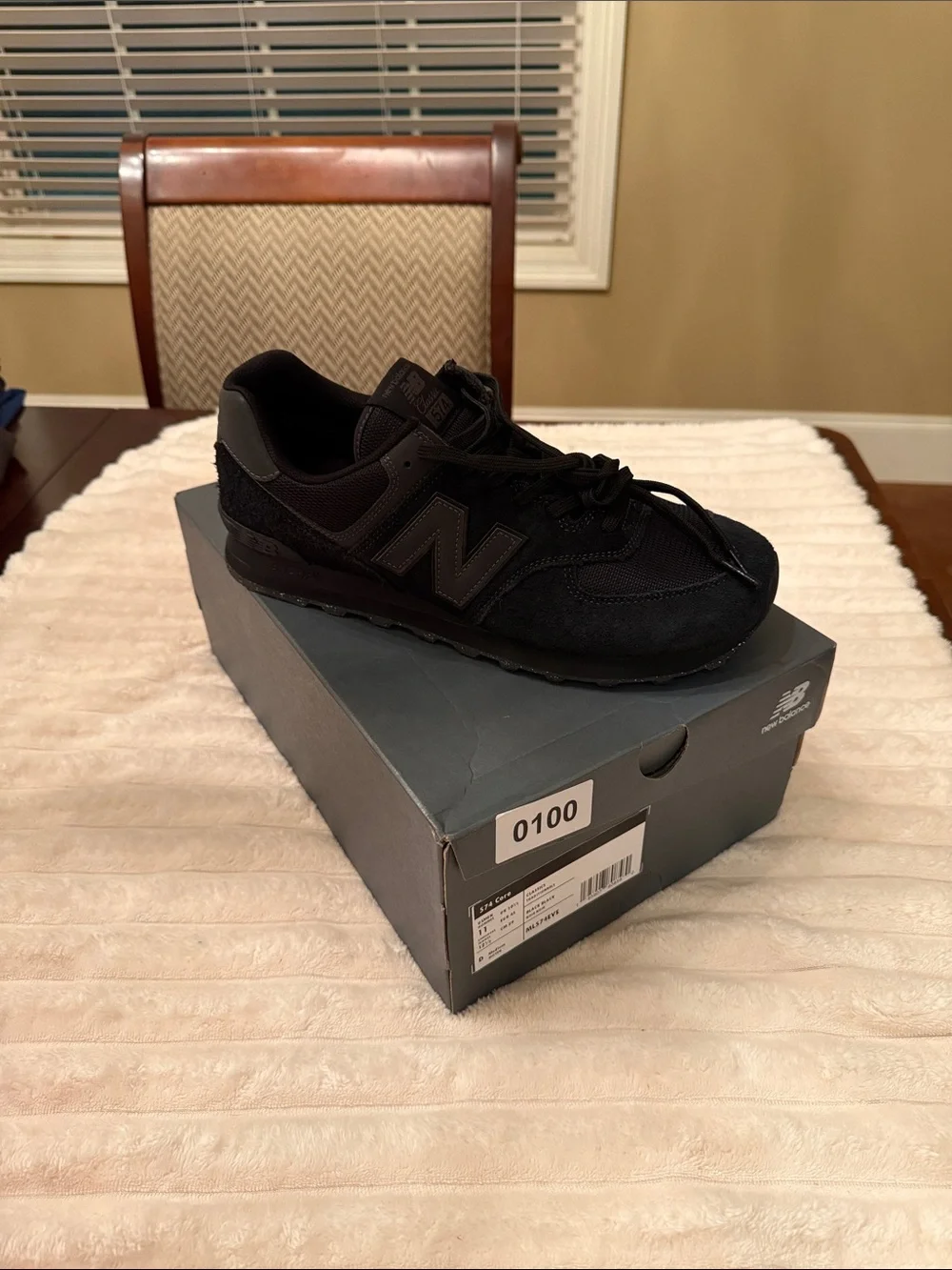 New Balance Men's Black 574 Retro Running Sneakers